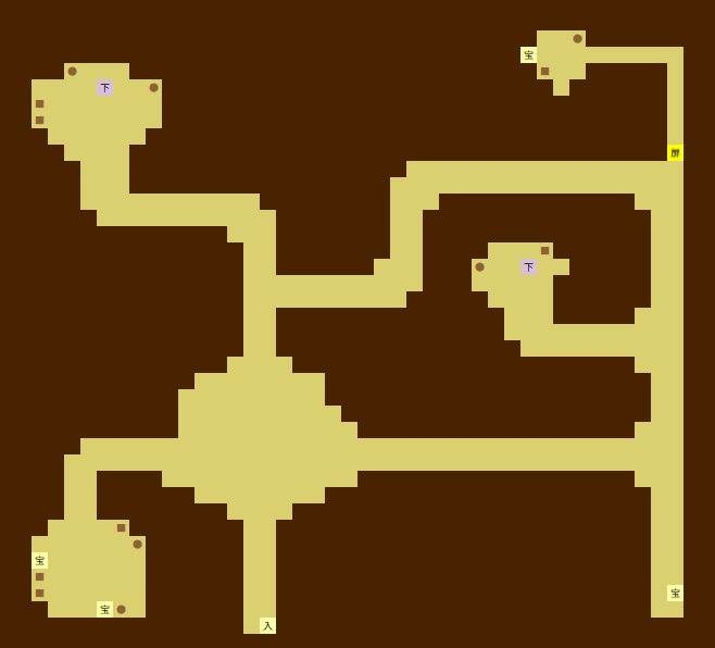 南の森地下1階マップ