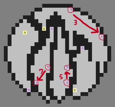古代遺跡3階マップルートつき
