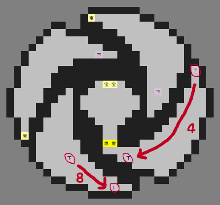 古代遺跡4階マップルートつき