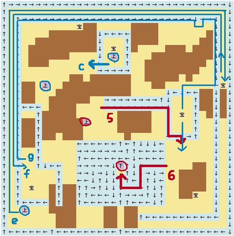 汜水窟地下2階マップルートつき